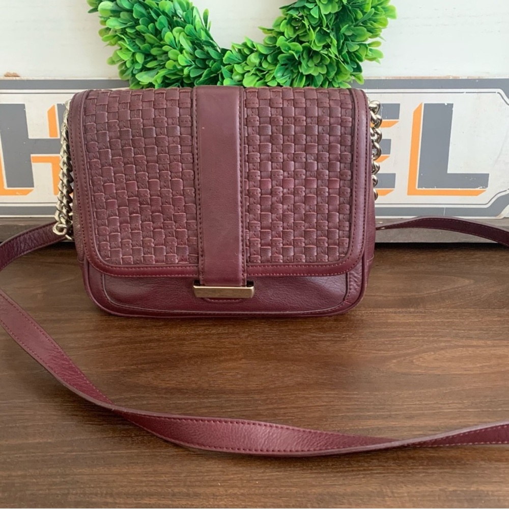 Banana Republic leather maroon crossbody bag 
$98